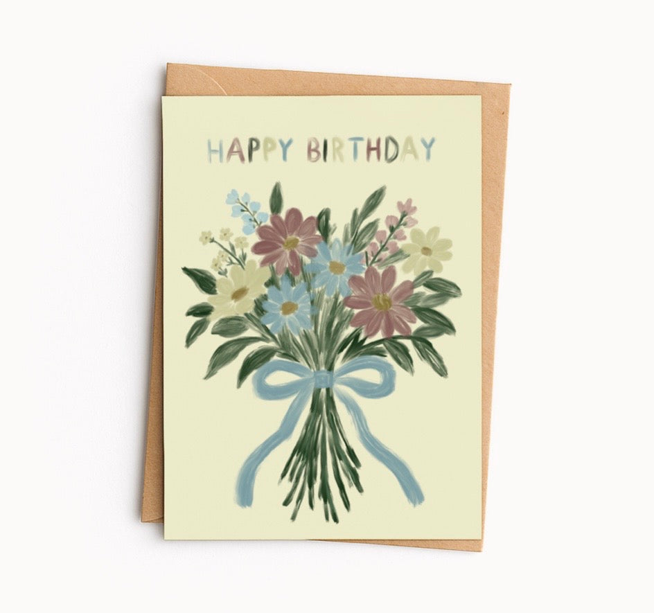 Floral Happy Birthday Card