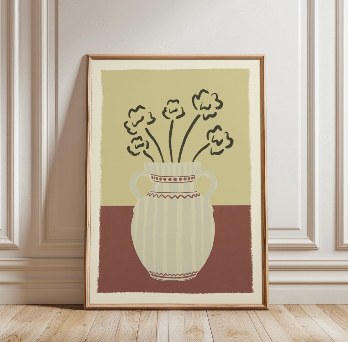 Wildflowers Print In Terracotta