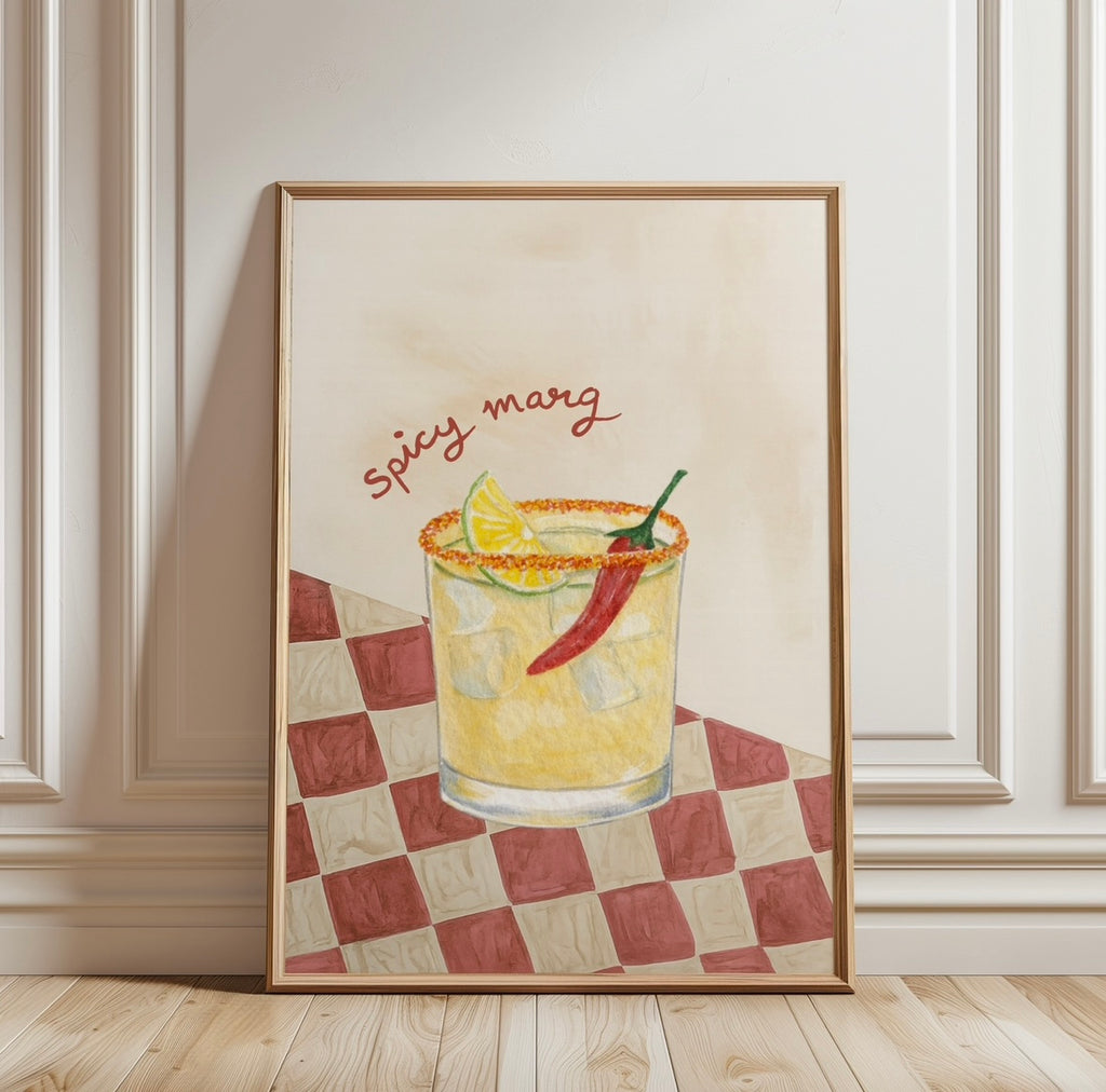 Spicy Marg In Red Cocktail Print