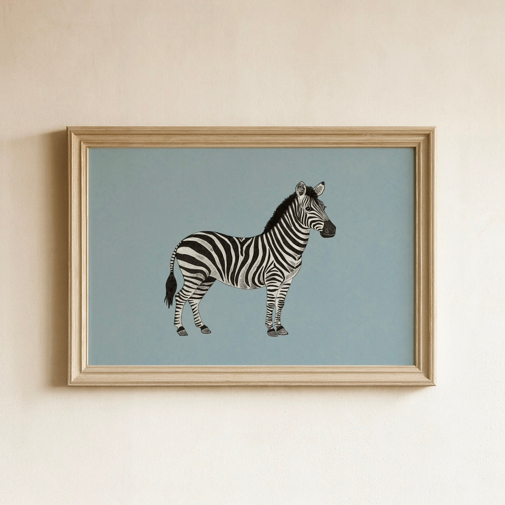 Zebra In Blue