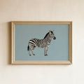 Zebra In Blue