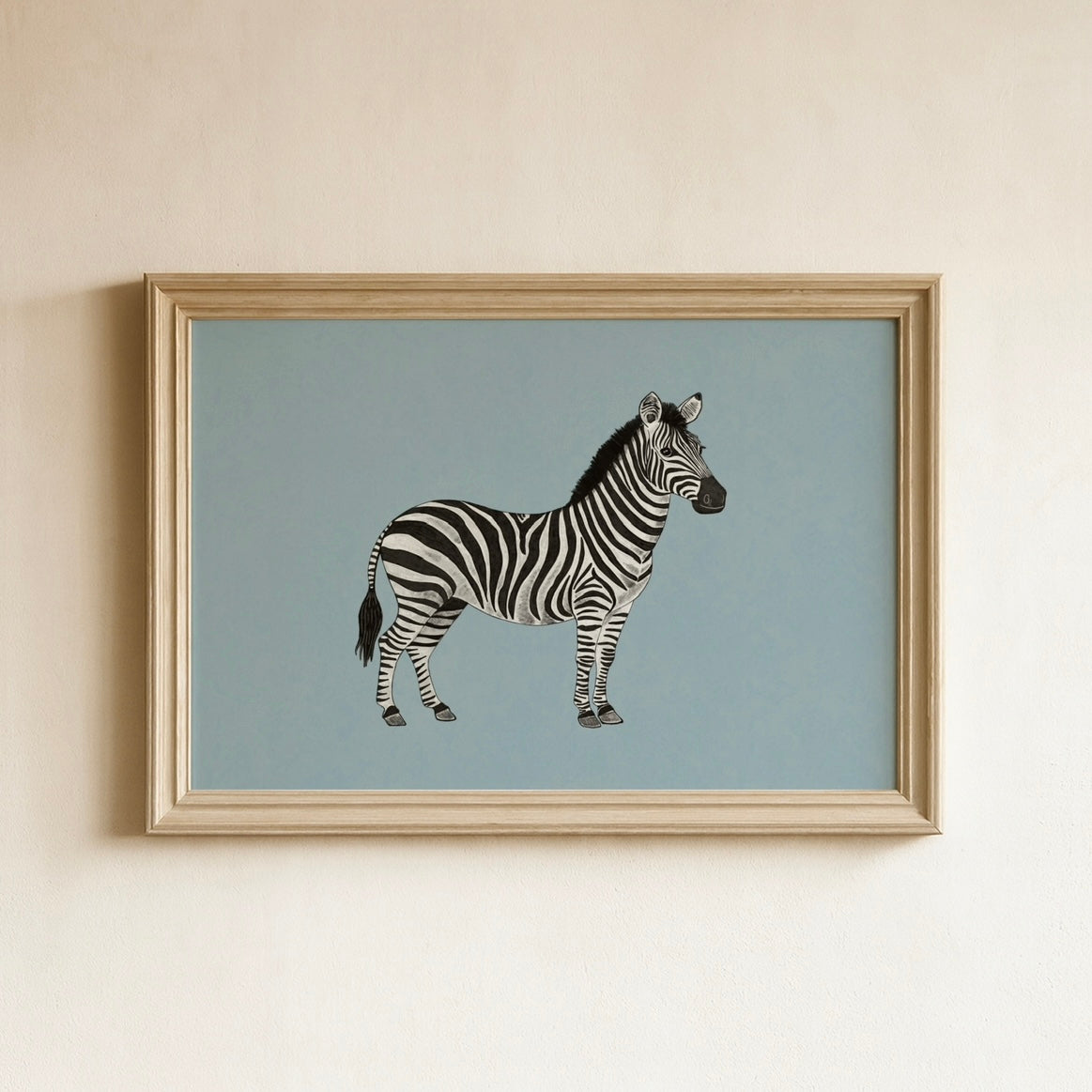 Zebra In Blue