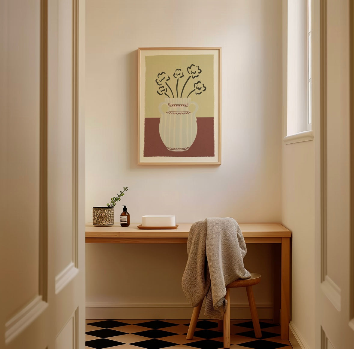 Wildflowers Print In Terracotta