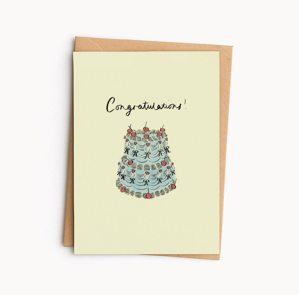 Vintage Cake Wedding Card