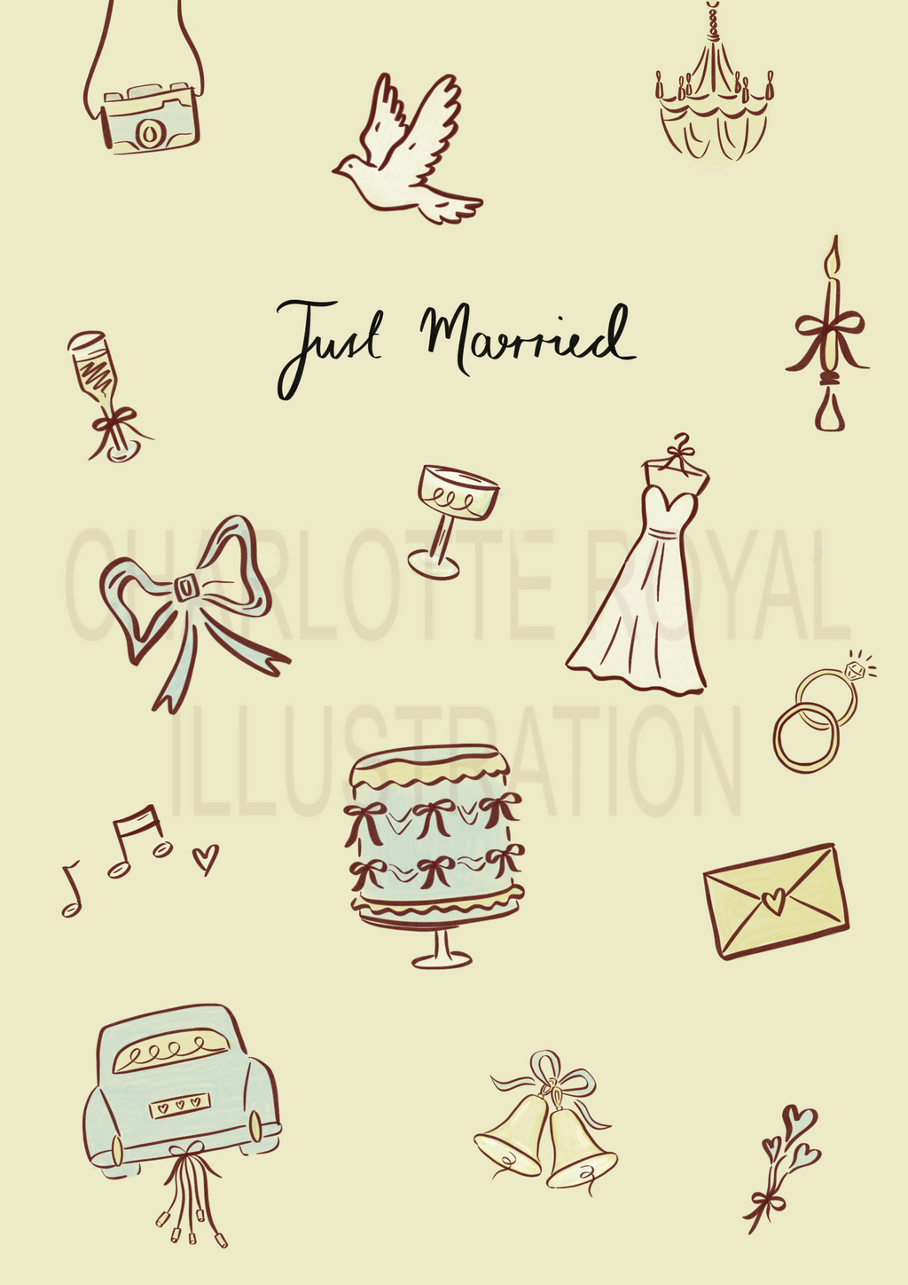 Just Married Wedding Card