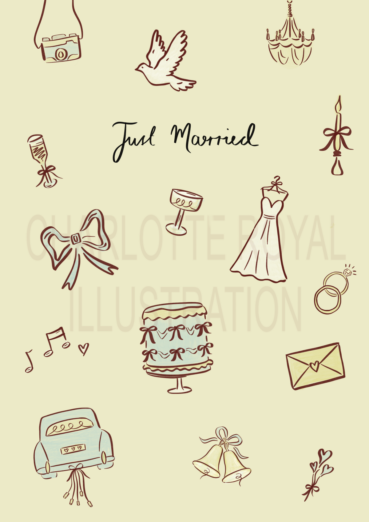 Just Married Wedding Card