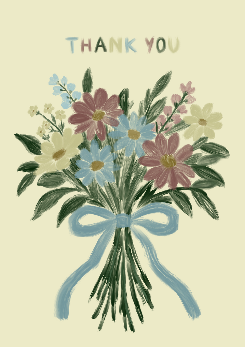 Floral Thank You Card