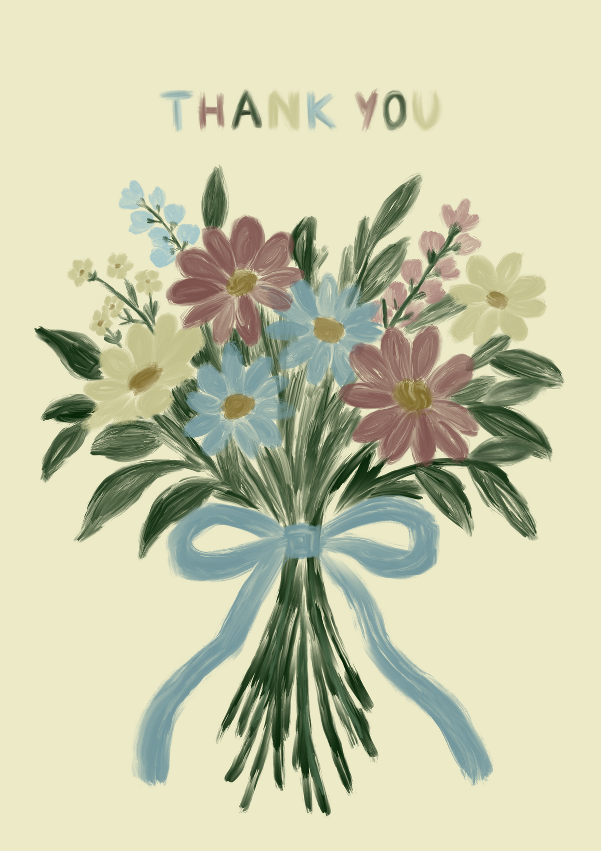 Floral Thank You Card