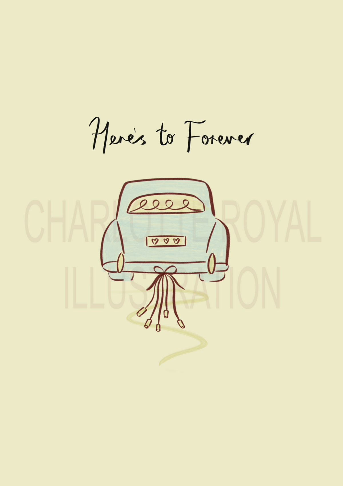 Here’s To Forever Wedding Card