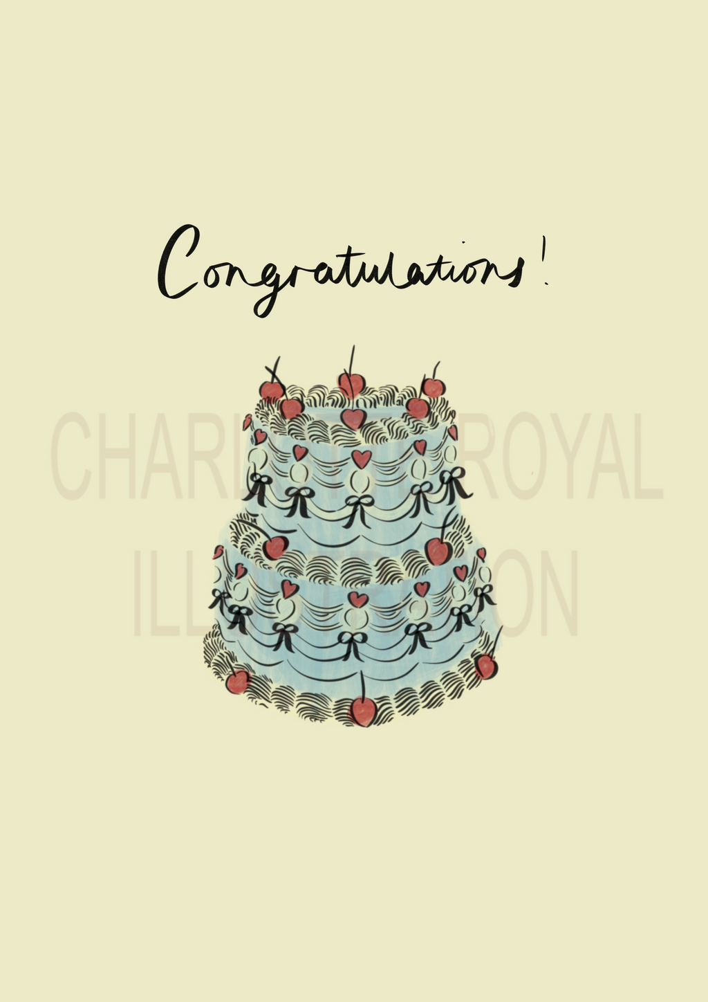 Vintage Cake Wedding Card