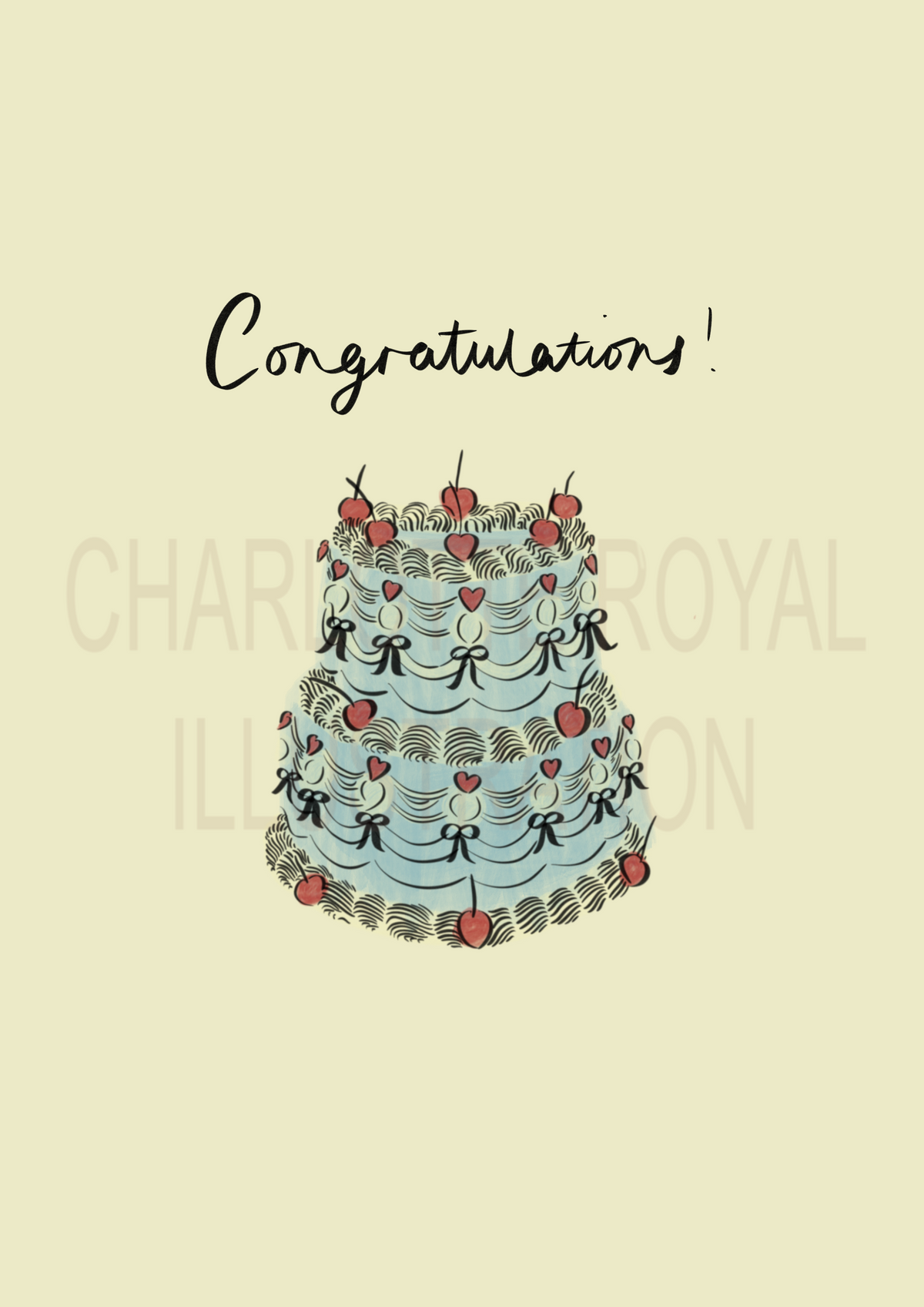 Vintage Cake Wedding Card