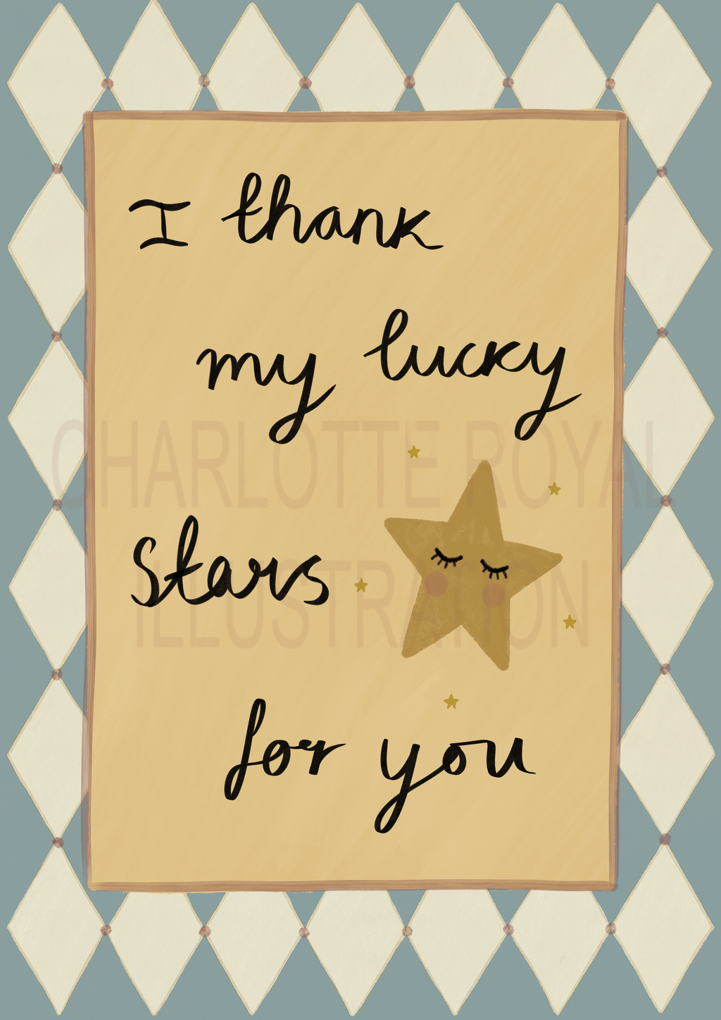 I Thank My Lucky Stars For You Nursery Print