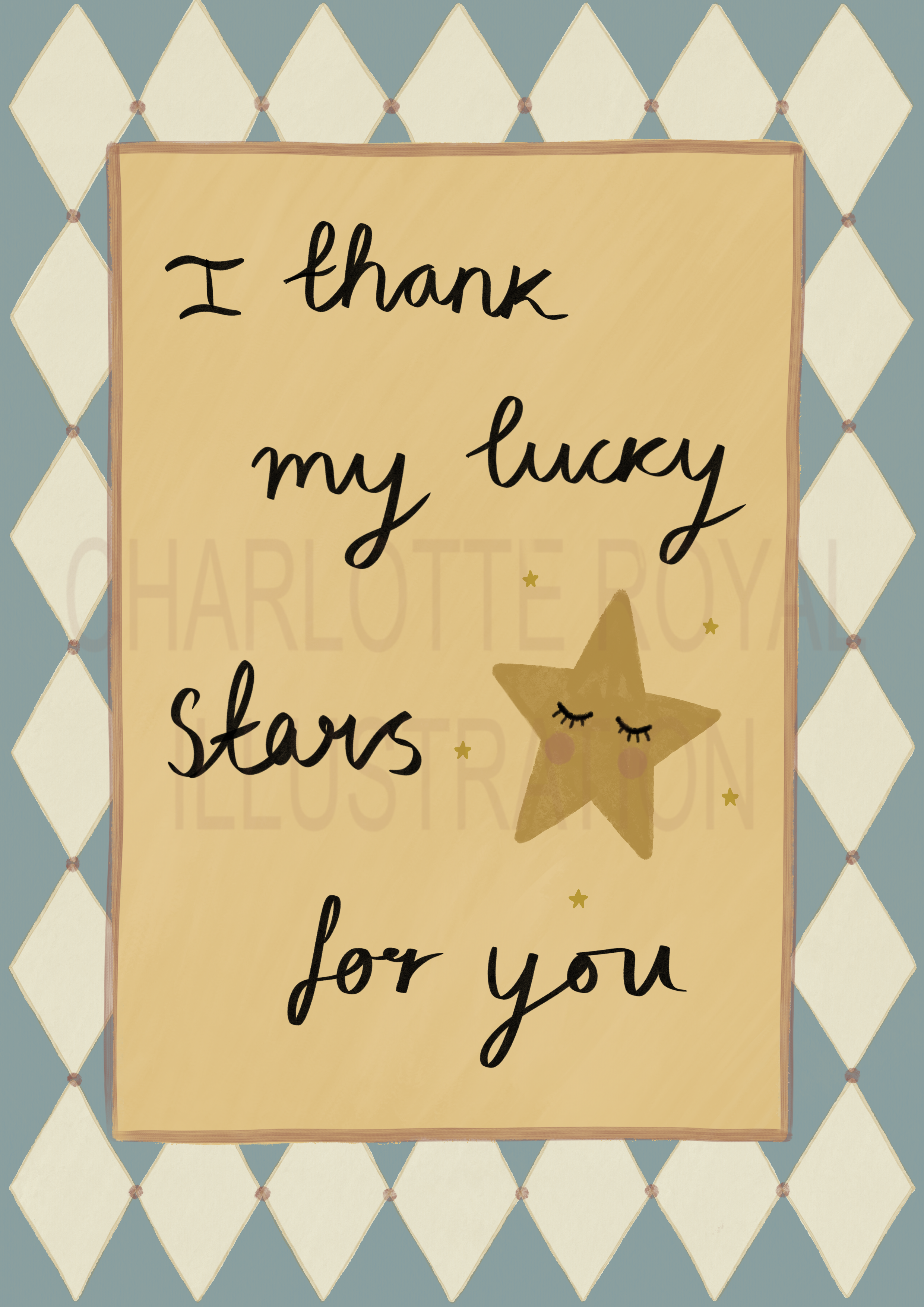 I Thank My Lucky Stars For You Nursery Print
